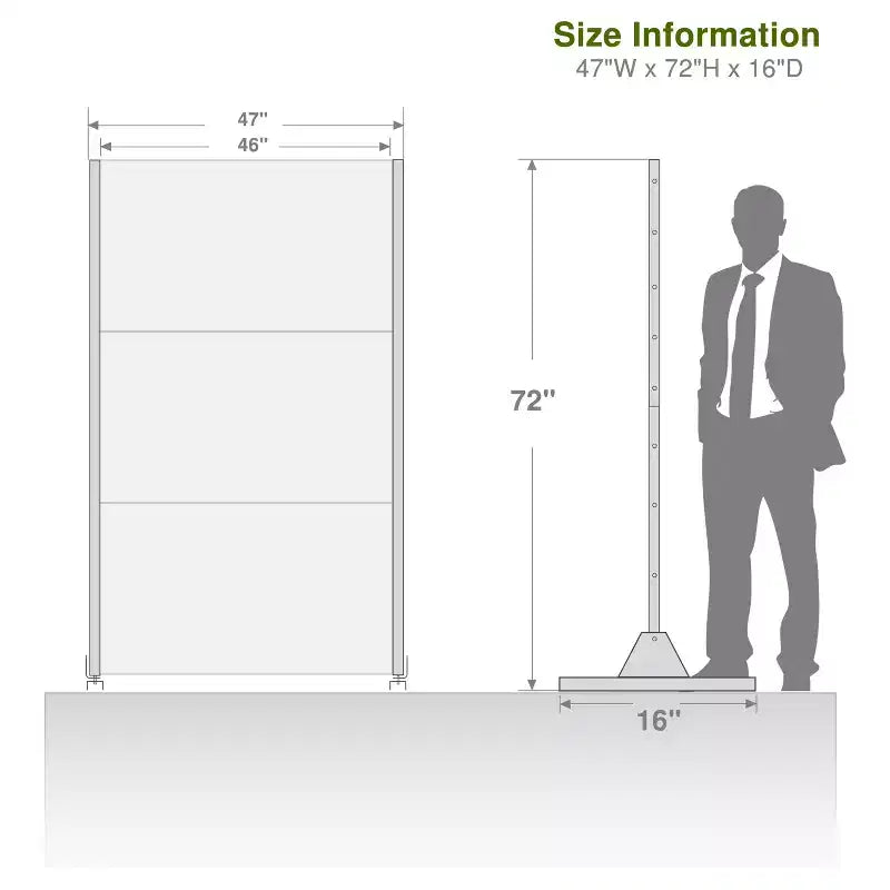 Bob Hexagonal Diamond Black Galvanized Steel Screen 183x120x40cm
