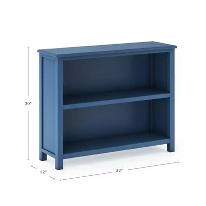 2-Shelf Open Bookcase, 30in, Solid & Engineered Wood, for Bedrooms & Playrooms