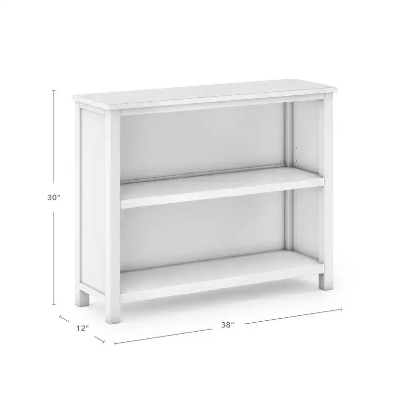 2-Shelf Open Bookcase, 30in, Solid & Engineered Wood, for Bedrooms & Playrooms