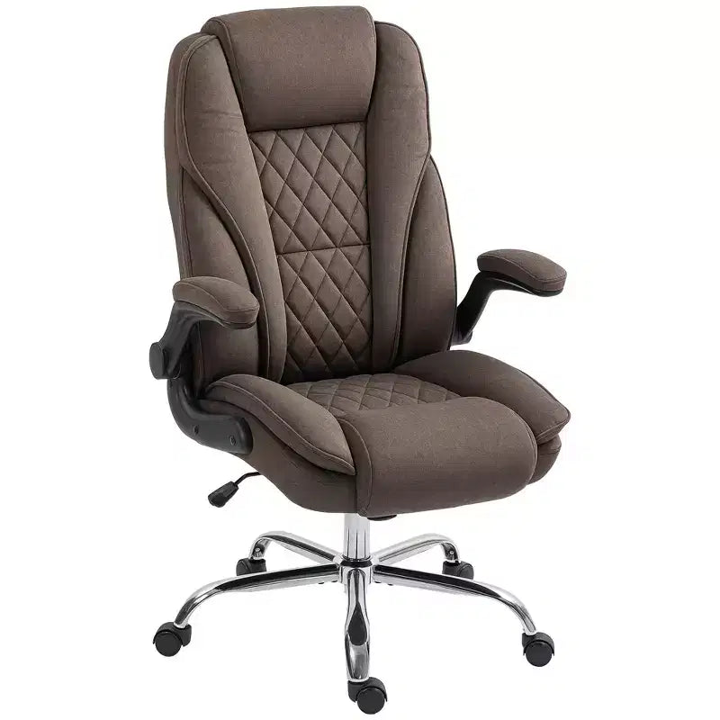 Executive Office Chair with Flip-Up Armrests, Adjustable Height & Swivel Wheels, 300 lbs