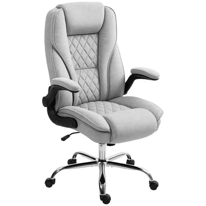 Executive Office Chair with Flip-Up Armrests, Adjustable Height & Swivel Wheels, 300 lbs