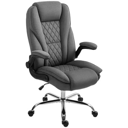Executive Office Chair with Flip-Up Armrests, Adjustable Height & Swivel Wheels, 300 lbs