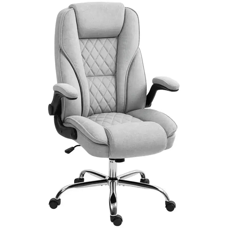Executive Office Chair with Flip-Up Armrests, Adjustable Height & Swivel Wheels, 300 lbs