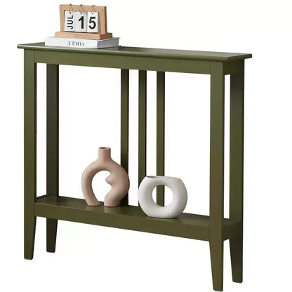 Narrow Console Table with Open Shelf & Reinforced Beams, Entryway & Hallway, 36in