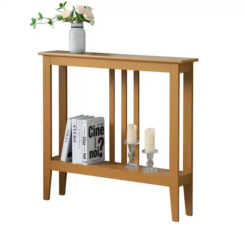 Narrow Console Table with Open Shelf & Reinforced Beams, Entryway & Hallway, 36in