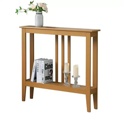 Narrow Console Table with Open Shelf & Reinforced Beams, Entryway & Hallway, 36in