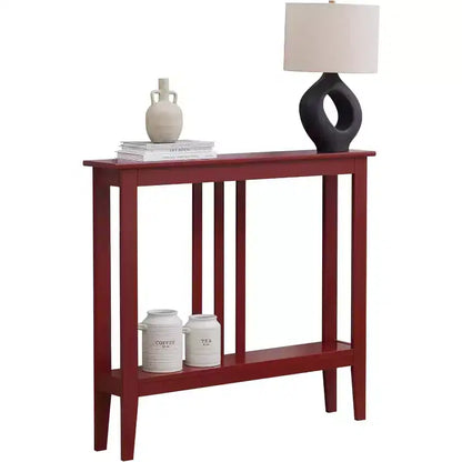 Narrow Console Table with Open Shelf & Reinforced Beams, Entryway & Hallway, 36in