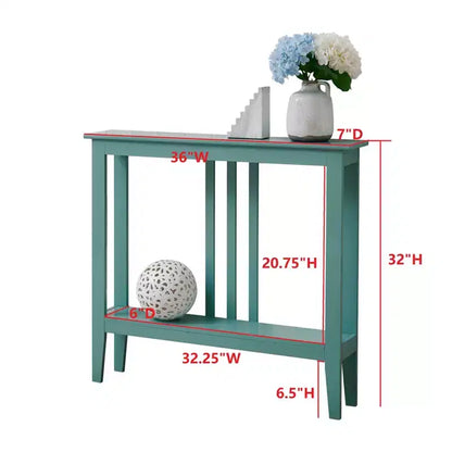 Narrow Console Table with Open Shelf & Reinforced Beams, Entryway & Hallway, 36in