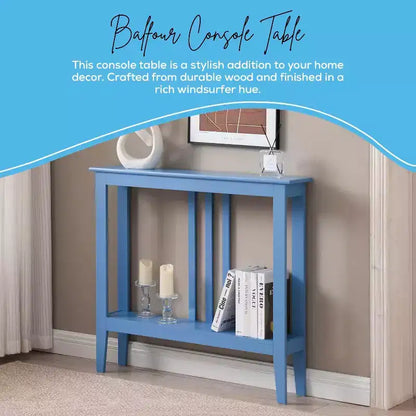 Narrow Console Table with Open Shelf & Reinforced Beams, Entryway & Hallway, 36in