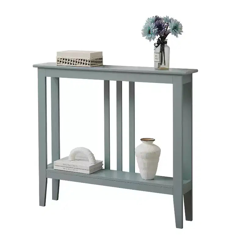 Narrow Console Table with Open Shelf & Reinforced Beams, Entryway & Hallway, 36in