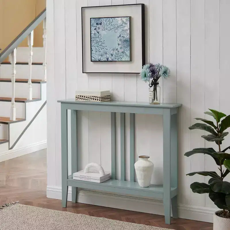Narrow Console Table with Open Shelf & Reinforced Beams, Entryway & Hallway, 36in