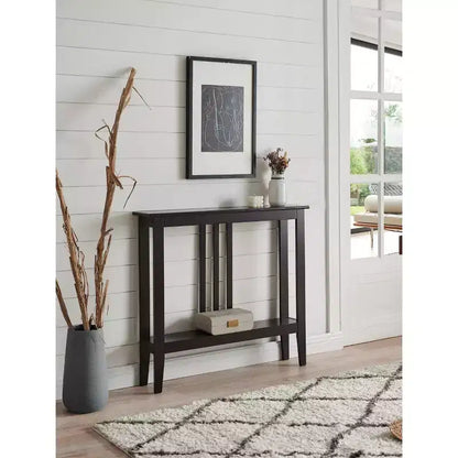 Narrow Console Table with Open Shelf & Reinforced Beams, Entryway & Hallway, 36in