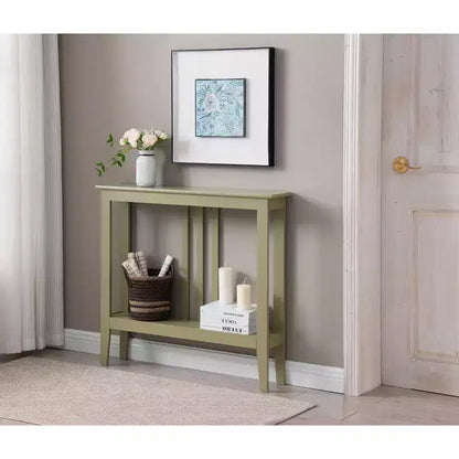 Narrow Console Table with Open Shelf & Reinforced Beams, Entryway & Hallway, 36in