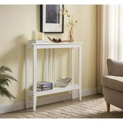 Narrow Console Table with Open Shelf & Reinforced Beams, Entryway & Hallway, 36in
