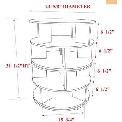 4-Tier 360° Rotating Shoe Rack, Holds 16 Pairs, Lazy Susan Shoe Organizer, Chocolate Finish