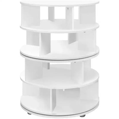 4-Tier 360° Rotating Shoe Rack, Holds 16 Pairs, Lazy Susan Shoe Organizer, Chocolate Finish