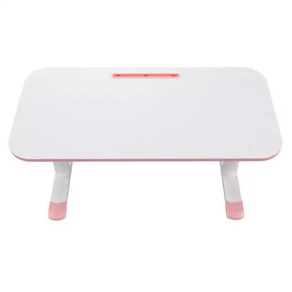 Kids Height-Adjustable Study Desk, 6 Levels, Scratch-Resistant Melamine, Pink or Blue