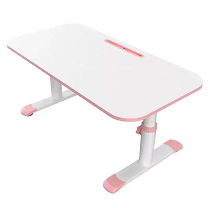 Kids Height-Adjustable Study Desk, 6 Levels, Scratch-Resistant Melamine, Pink or Blue