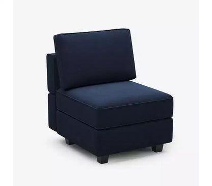 Modular Velvet Sectional Sofa with Storage Seat, 6-Seater, Adjustable Armrest & Washable Covers