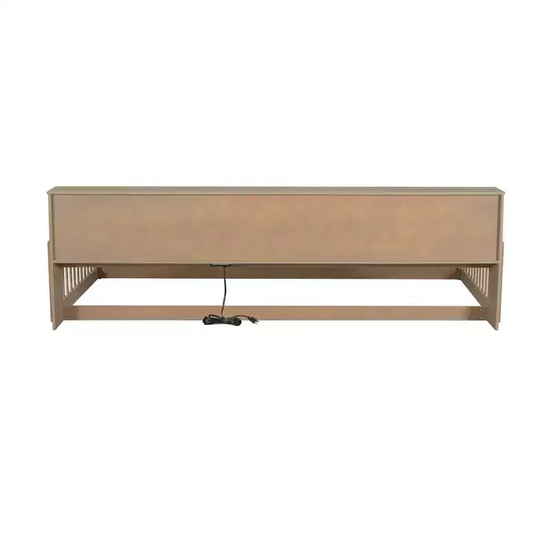 Twin XL Montessori Floor Bed with Storage Cabinets & USB Charging Ports, Pine Wood