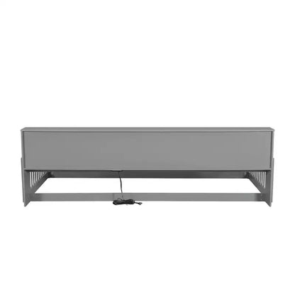 Twin XL Montessori Floor Bed with Storage Cabinets & USB Charging Ports, Pine Wood