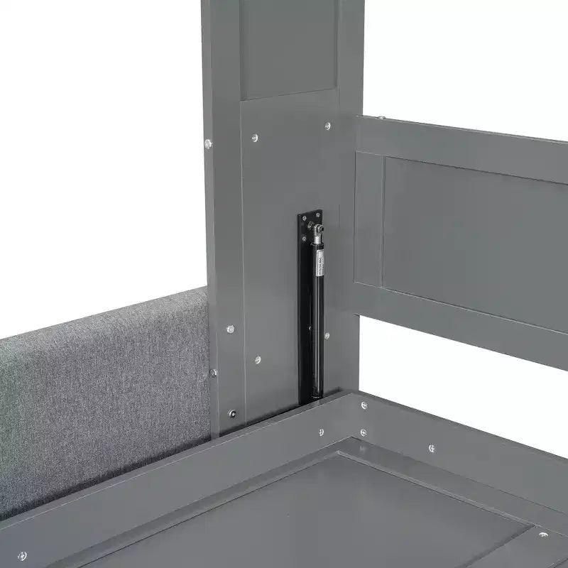 Full Size Murphy Bed with Sofa & Cushion, Folds Flat, MDF, 600 lbs Capacity