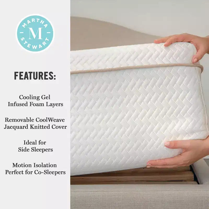 12-Inch Medium Plush Cooling Gel Memory Foam Mattress with Quilted Jacquard Top