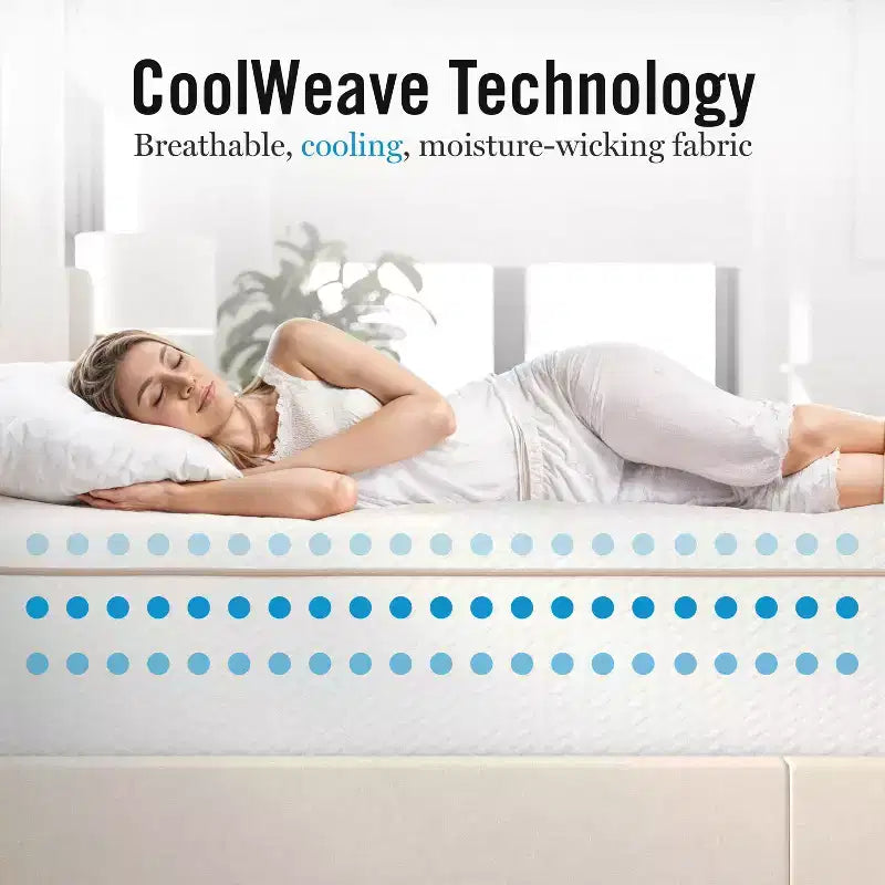 12-Inch Medium Plush Cooling Gel Memory Foam Mattress with Quilted Jacquard Top