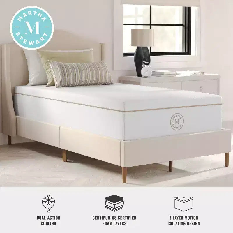 12-Inch Medium Plush Cooling Gel Memory Foam Mattress with Quilted Jacquard Top