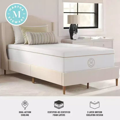 12-Inch Medium Plush Cooling Gel Memory Foam Mattress with Quilted Jacquard Top
