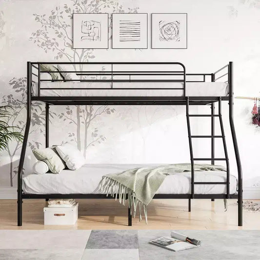 Metal Bunk Bed: Heavy Duty Twin-Over-Full, Easy Assembly, Extra Safe Guardrail