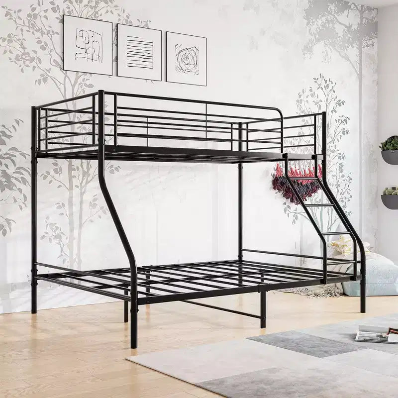 Metal Bunk Bed: Heavy Duty Twin-Over-Full, Easy Assembly, Extra Safe Guardrail
