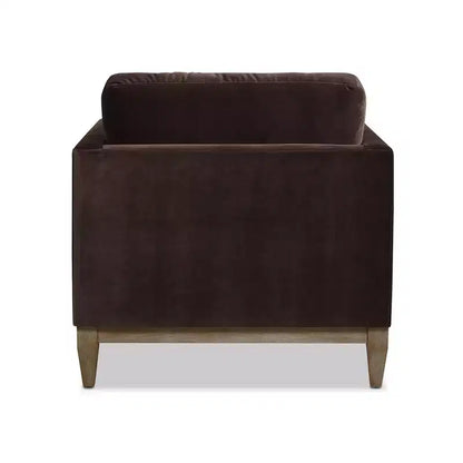 Modern Farmhouse Velvet Arm Chair with Feather-Down Foam Cushion, 36in