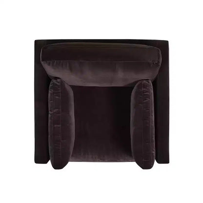 Modern Farmhouse Velvet Arm Chair with Feather-Down Foam Cushion, 36in