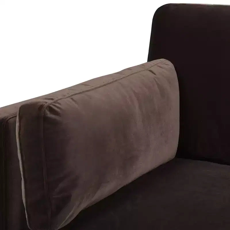 Modern Farmhouse Velvet Arm Chair with Feather-Down Foam Cushion, 36in