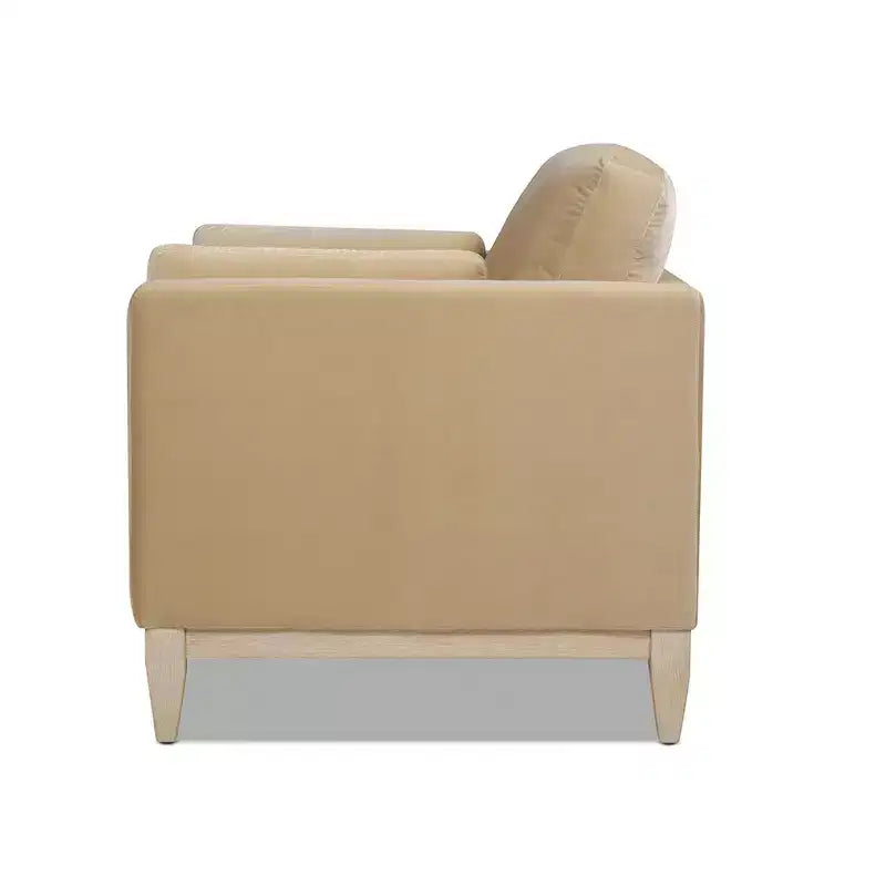 Modern Farmhouse Velvet Arm Chair with Feather-Down Foam Cushion, 36in