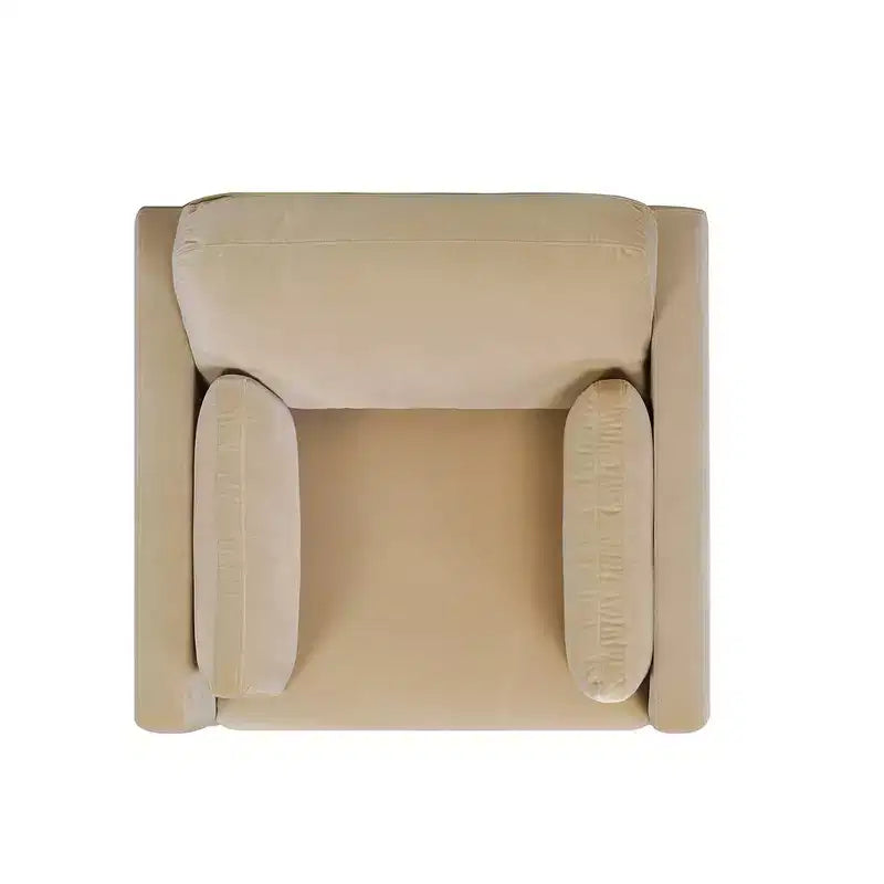 Modern Farmhouse Velvet Arm Chair with Feather-Down Foam Cushion, 36in