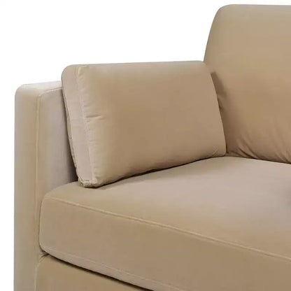 Modern Farmhouse Velvet Arm Chair with Feather-Down Foam Cushion, 36in