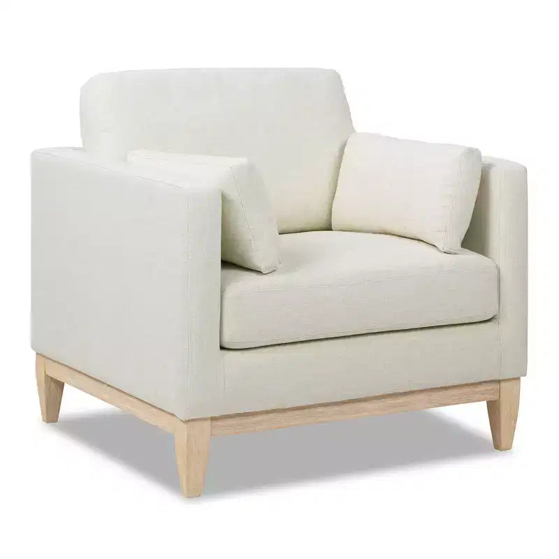 Modern Farmhouse Velvet Arm Chair with Feather-Down Foam Cushion, 36in