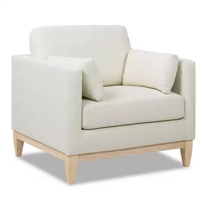 Modern Farmhouse Velvet Arm Chair with Feather-Down Foam Cushion, 36in