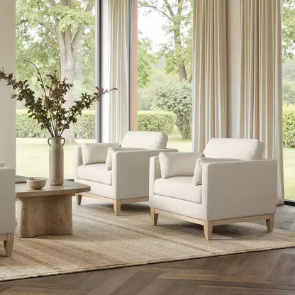 Modern Farmhouse Velvet Arm Chair with Feather-Down Foam Cushion, 36in