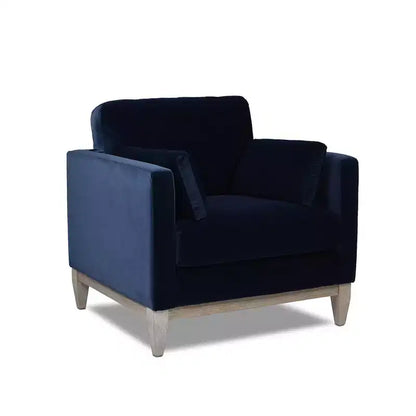 Modern Farmhouse Velvet Arm Chair with Feather-Down Foam Cushion, 36in