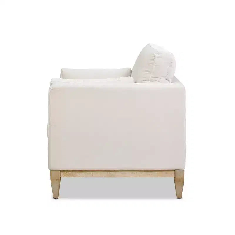 Modern Farmhouse Velvet Arm Chair with Feather-Down Foam Cushion, 36in