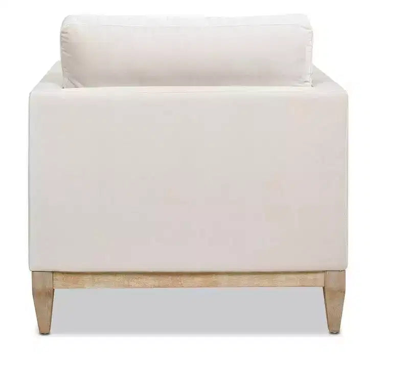 Modern Farmhouse Velvet Arm Chair with Feather-Down Foam Cushion, 36in