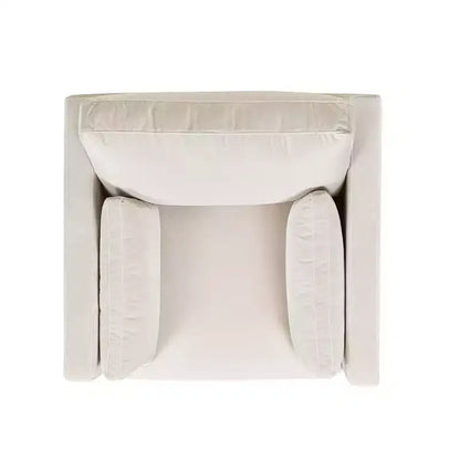 Modern Farmhouse Velvet Arm Chair with Feather-Down Foam Cushion, 36in