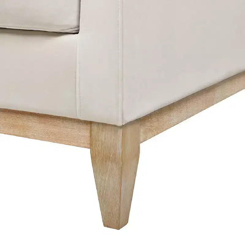 Modern Farmhouse Velvet Arm Chair with Feather-Down Foam Cushion, 36in