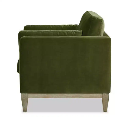 Modern Farmhouse Velvet Arm Chair with Feather-Down Foam Cushion, 36in