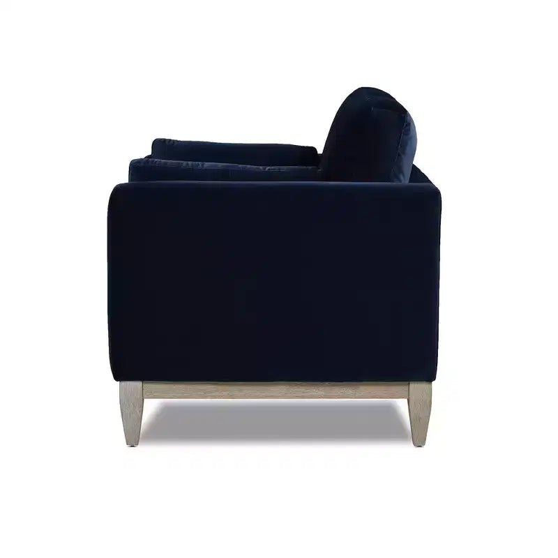 Modern Farmhouse Velvet Arm Chair with Feather-Down Foam Cushion, 36in