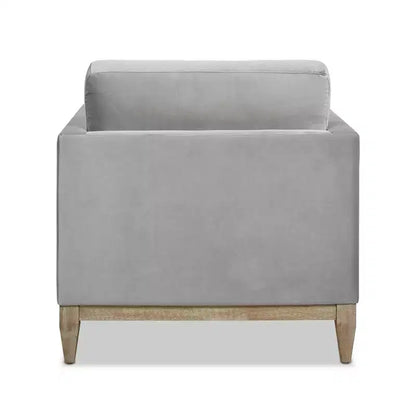 Modern Farmhouse Velvet Arm Chair with Feather-Down Foam Cushion, 36in