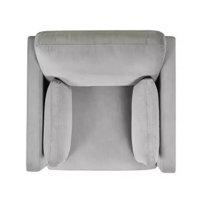 Modern Farmhouse Velvet Arm Chair with Feather-Down Foam Cushion, 36in